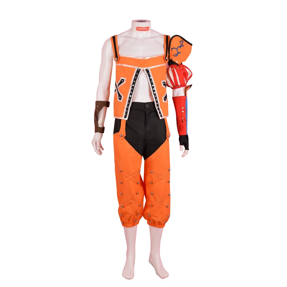 

Kingdom Hearts Cosplay Costume Wakka Orange Cosplay Suit Adult Game Costume L921