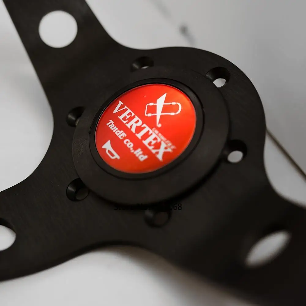 VERTEX 10 звезд 330 мм jdm гоночное черное рулевое колесо из натуральной кожи для