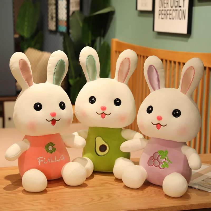

Cute Fruit Rabbit Pillow Accompany Sleeping Animal Plush Toy Bedside Sofa Cushions Birthday Gifts For Friends Bedroom Decoration