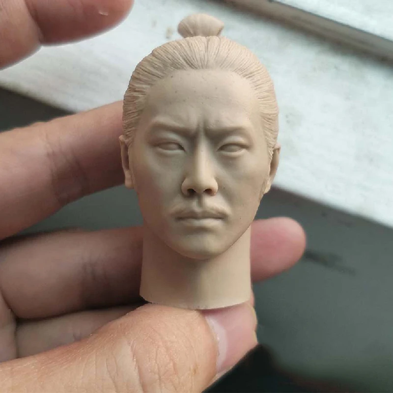 

1/6 Unpainted Oda Nobunaga Head Sculpt Carved Model Toy W/Neck Fit 12 " Figure