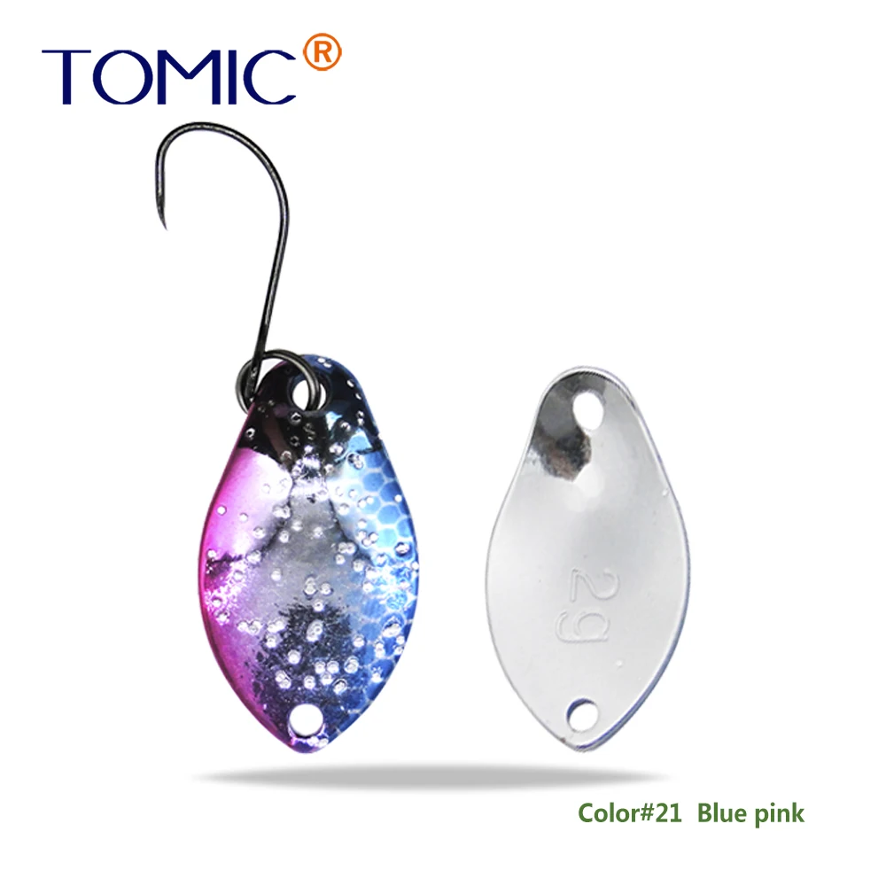 blue pink Томик 2 г микро рыболовные приманки латунные форели ложки металлические приманки воблер форель зона pesca Спиннер приманка - Цвет: blue pink