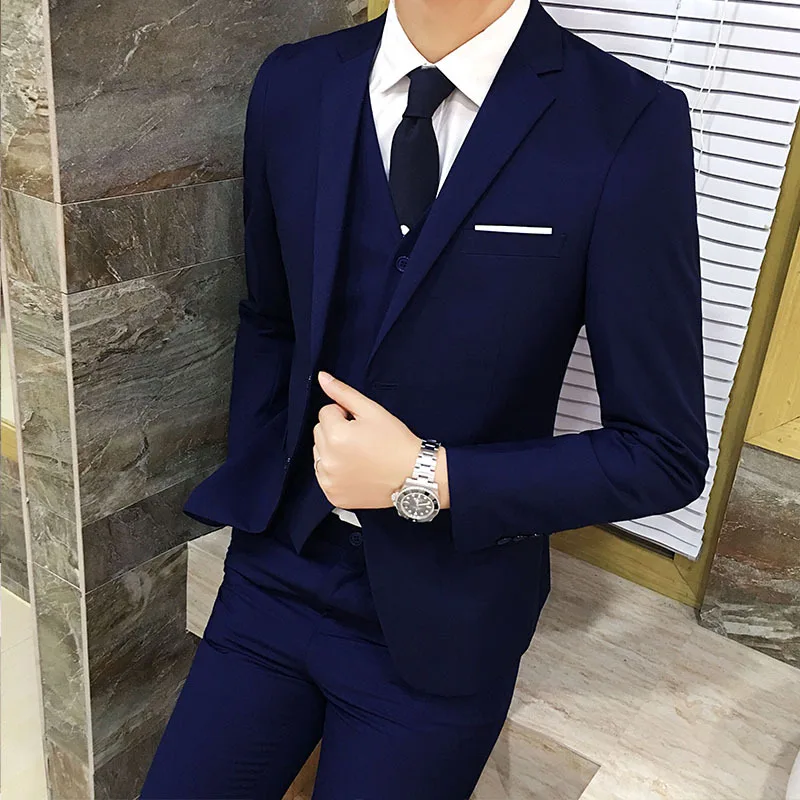 

Wonderful Groom Male Wedding Prom Suit Green Slim Fit Tuxedo Men Formal Business Work Wear Suits 3Pcs Set (Jacket+Pants+Vest)