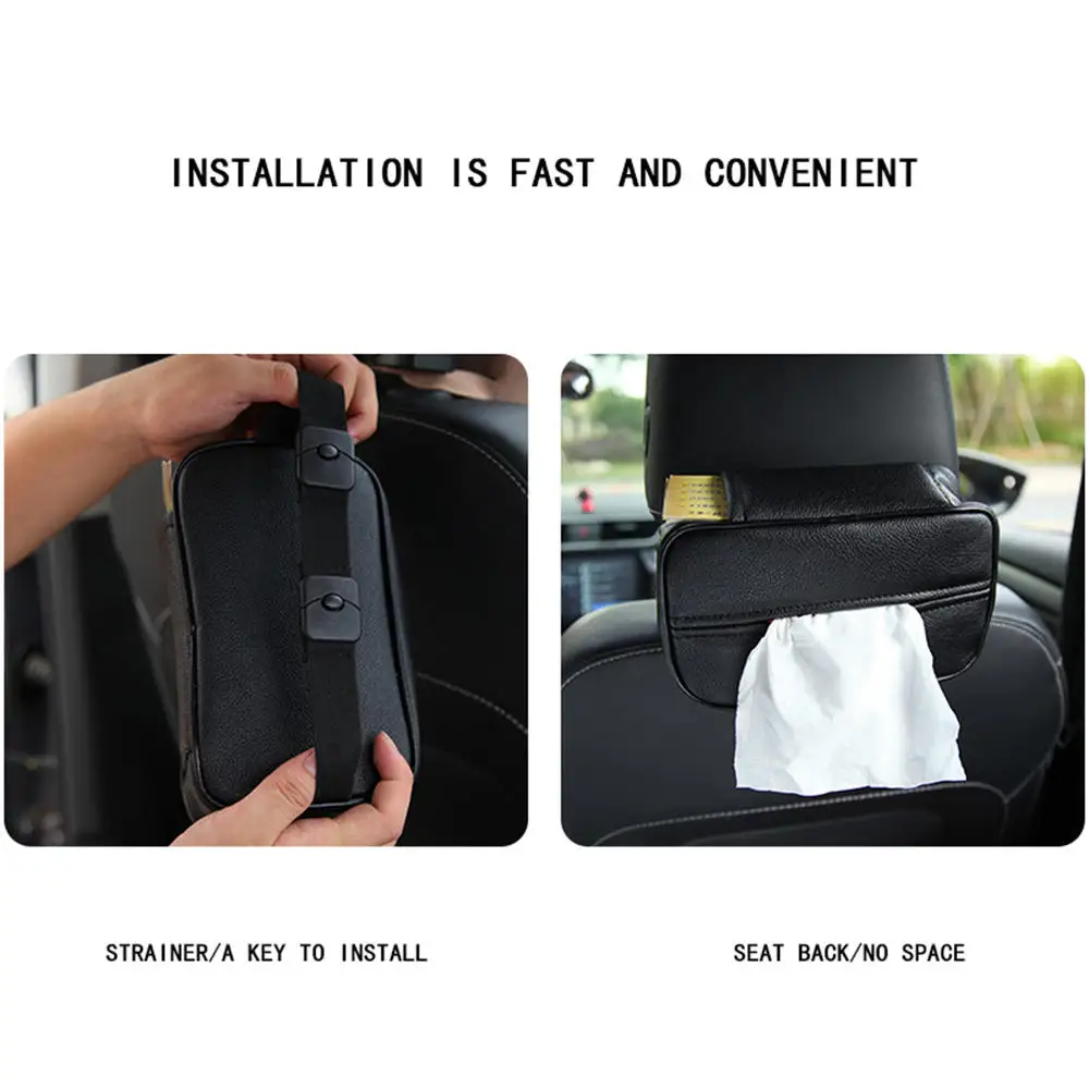 

Car Tissue Box Holder Paper Napkin Seats Back Bracket Car Accessories Tissue Bag Organizer Car Decoration