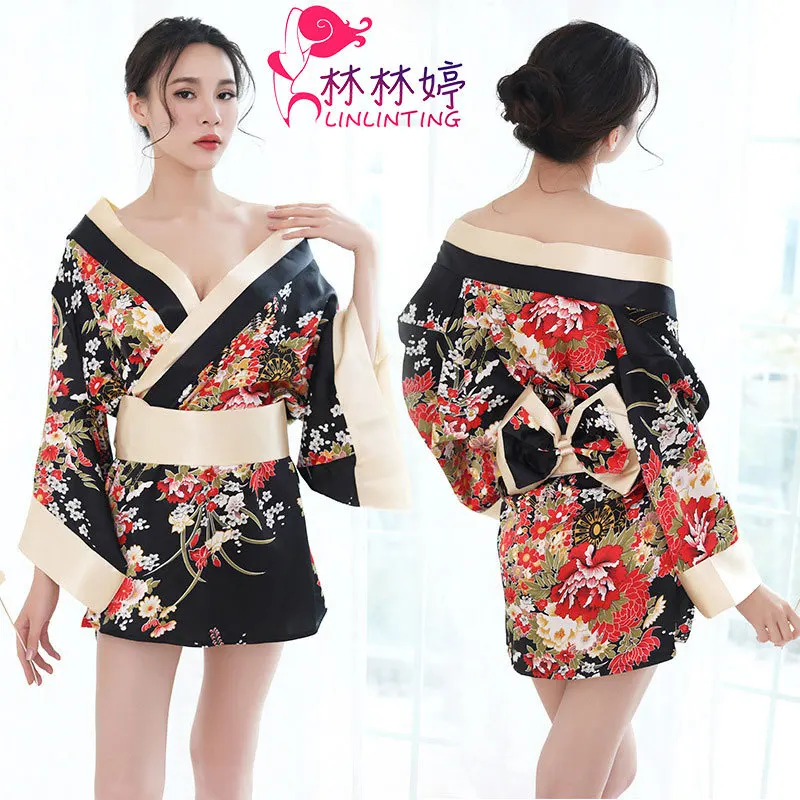 Женское кимоно сексуальное платье для девочек кавайное японское банное в стиле