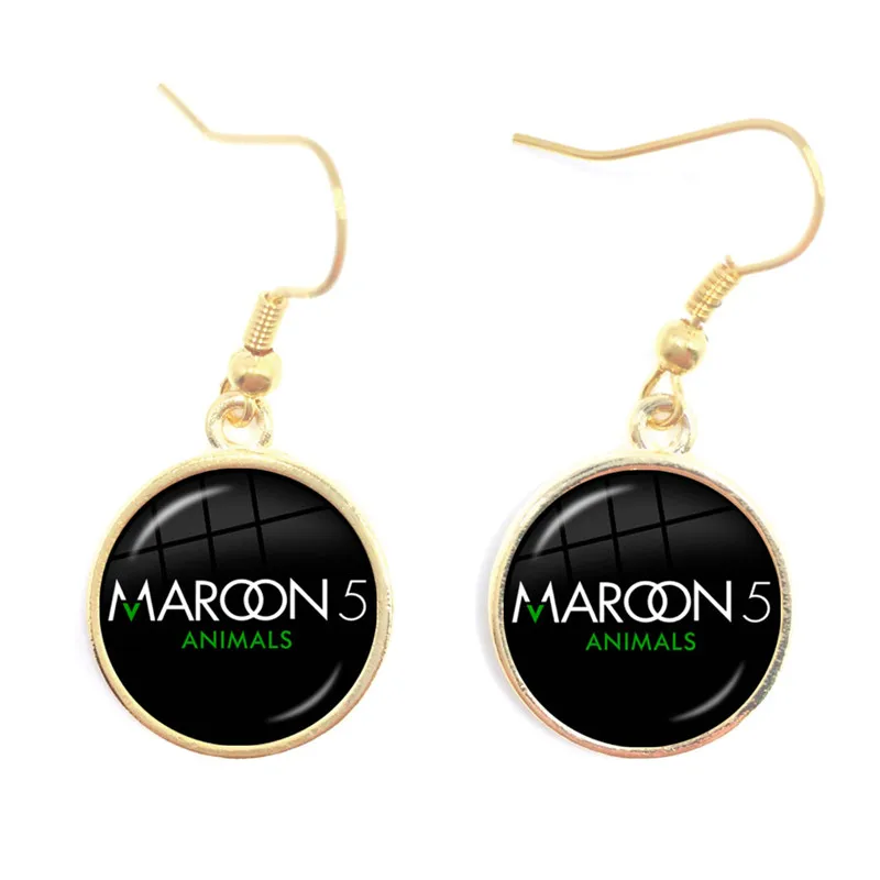 Maroon 5 16 мм стеклянный кабошон Подвесные серьги модные музыкальные командные