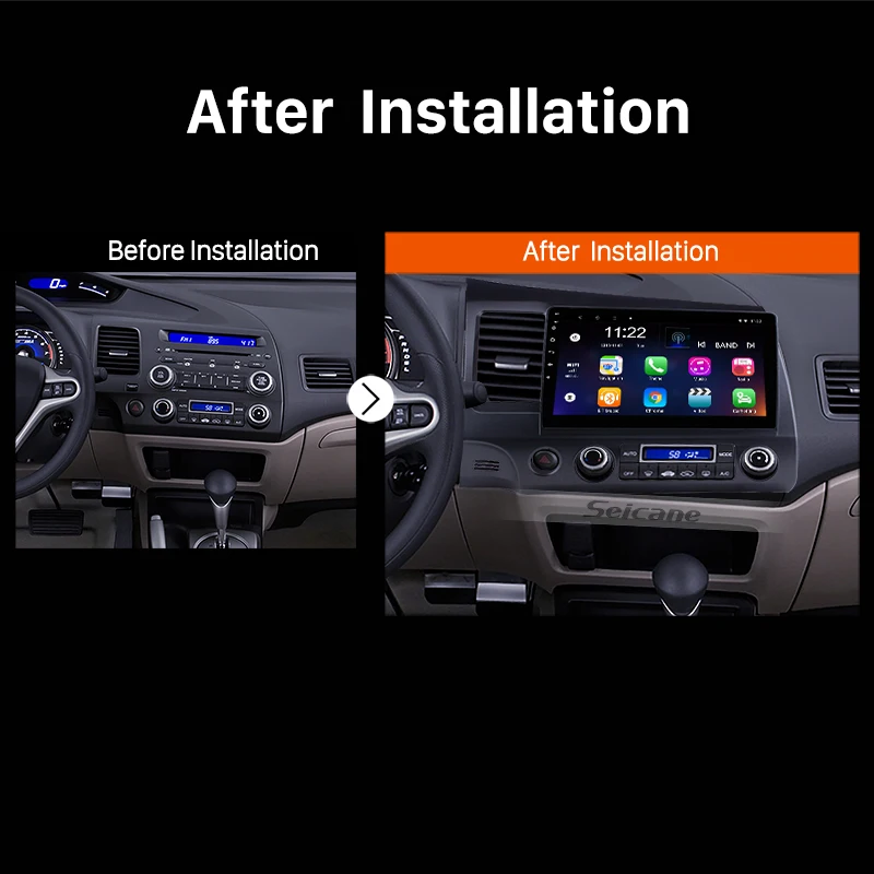 Мультимедийный плеер Seicane на Android 10 1 экран 0 дюйма для Honda Civic 2006 2007 2008 2009 2010