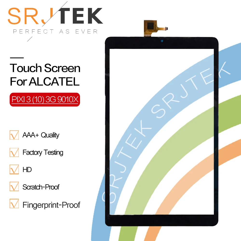 

SRJTEK 10.1" Touch For ALCATEL ONETOUCH PIXI 3 (10) 3G 9010X 8080 8079 Tablet PC Screen Panel Digitizer Glass Senor Replacement