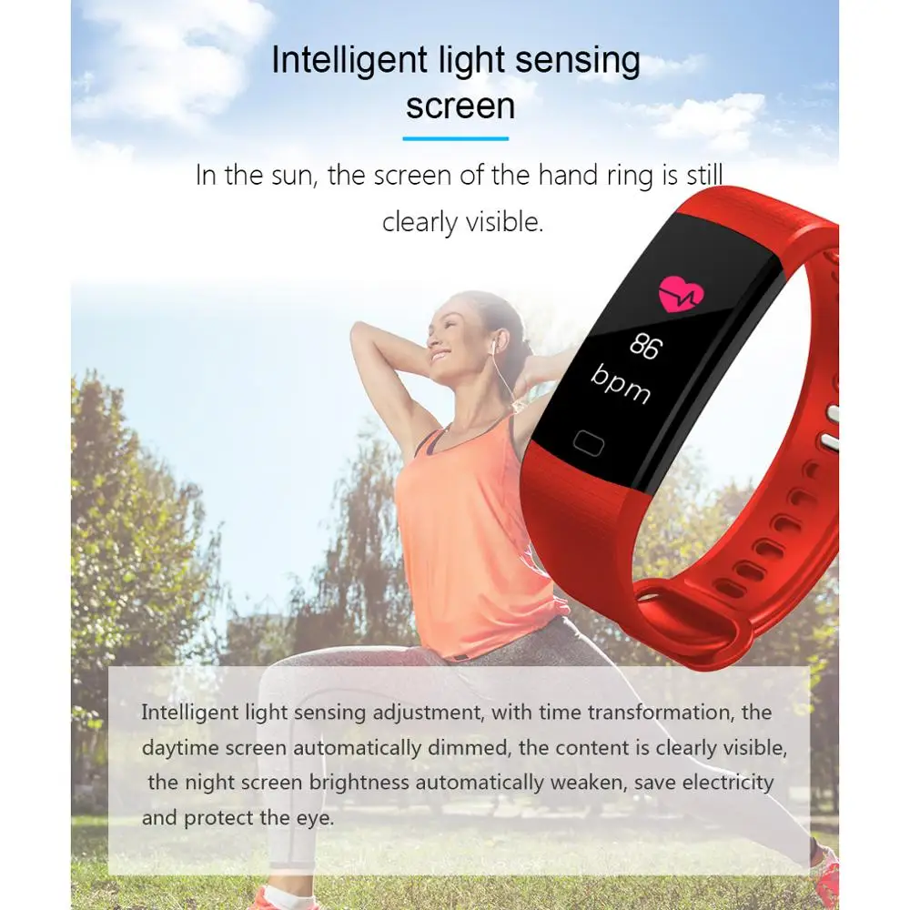 Смарт-браслет Y5C с шагомером Bluetooth Смарт-часы для мужчин и женщин пульсометр