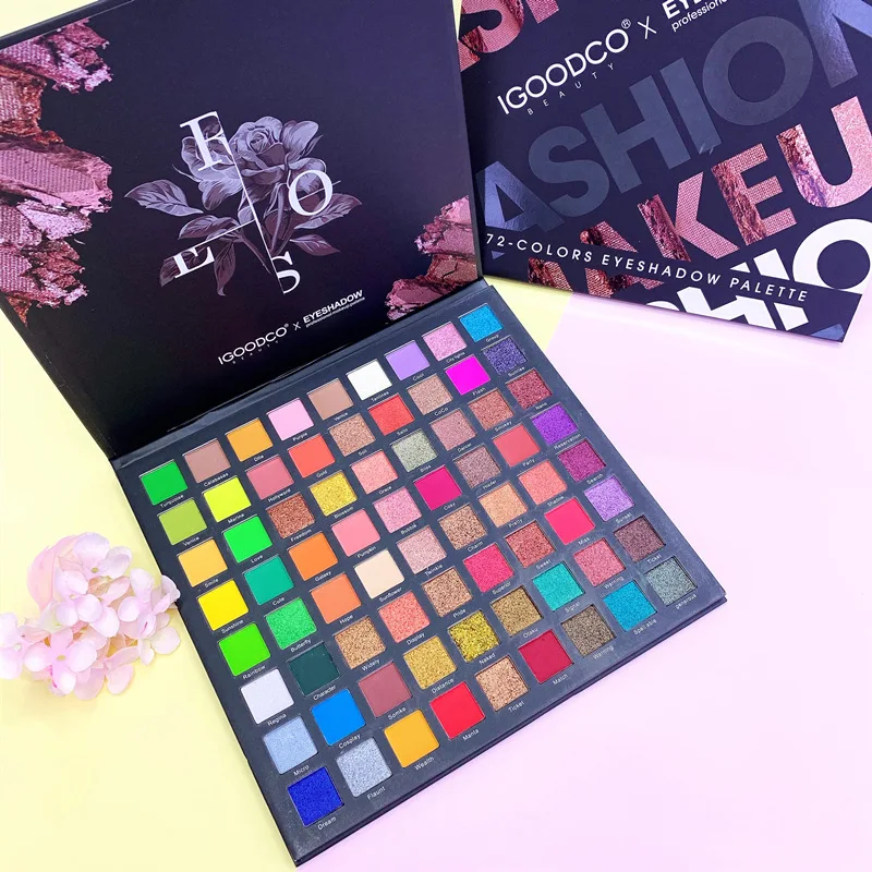 

Ins 72 Color Stage Party Eyeshadow Pallet Colorful Shadows Palett Make Up Pigmented Shimmer Matte Glitter Eye Shadow Pallete