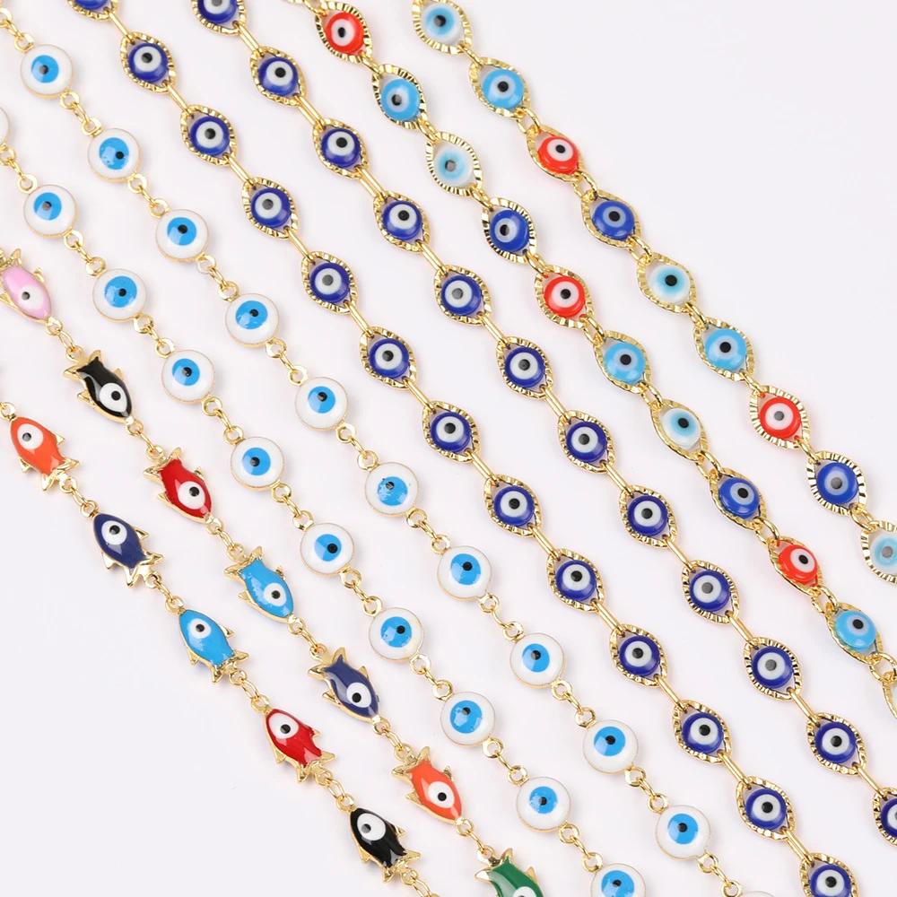 

WHSOK 1M/Lot Copper Chain/Hand Made/Oil Drop/Multi Colors/DIY Bracelets Making/Necklace Accessories/Jewelry Findings Components