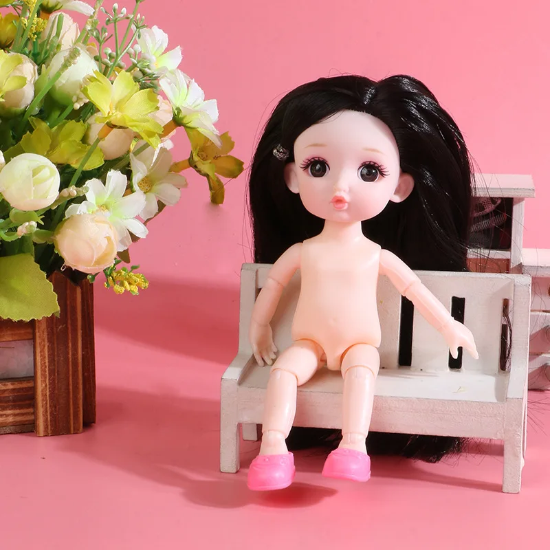 Новая кукла Bjd 1/12 16 см 13 подвижных суставов 3D глаз поцелуй рот мини детские