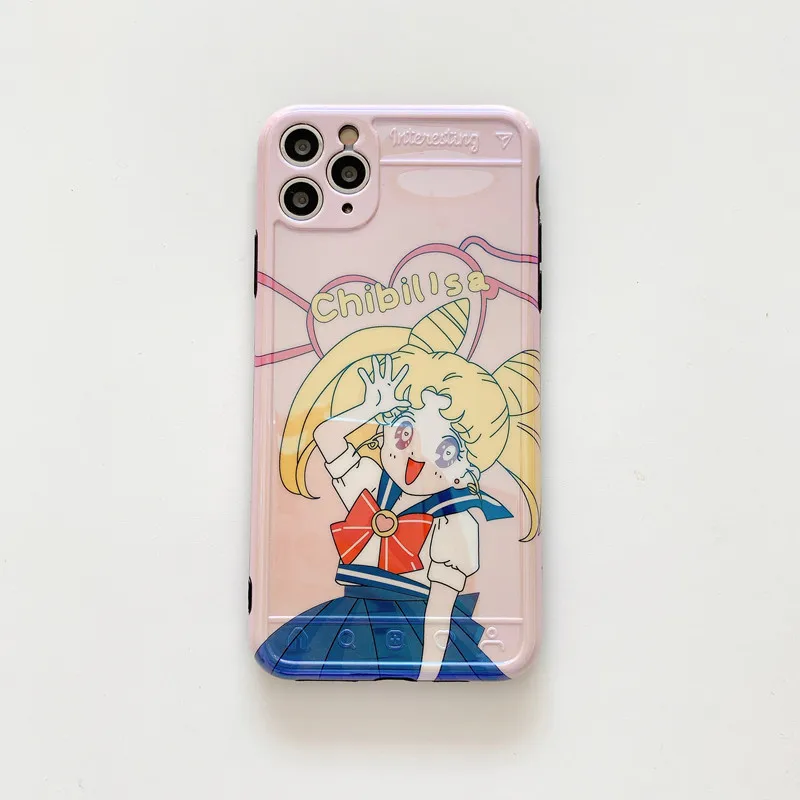 

Sailor Moon Magic wand blu-ray kawaii japanese Phone Case For iPhone 12 11 Pro Max Xr Xs Max 7 8 Plus 7Plus case Cute Soft Cover