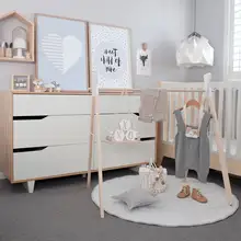 Fitness Rack Wooden Baby Play Gym Nursery Accessories Baby Awakening Wood Gantry Ring-pull Toy Clothes Rack Children Room Decor