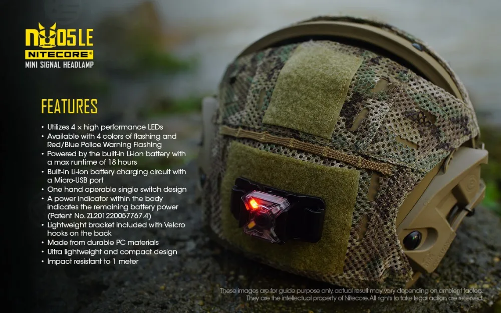 NITECORE NU05 LE мини сигнальная фара 4* красный зеленый синий белый светодиоды USB перезаряжаемая наружная фара Встроенная литий-ионная летучая мышь
