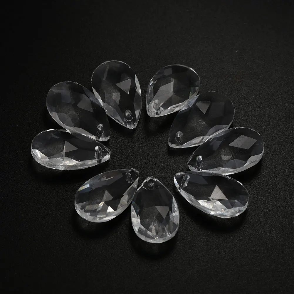 Подвесная люстра в виде капель из прозрачного стекла 10 дюймов|Люстра