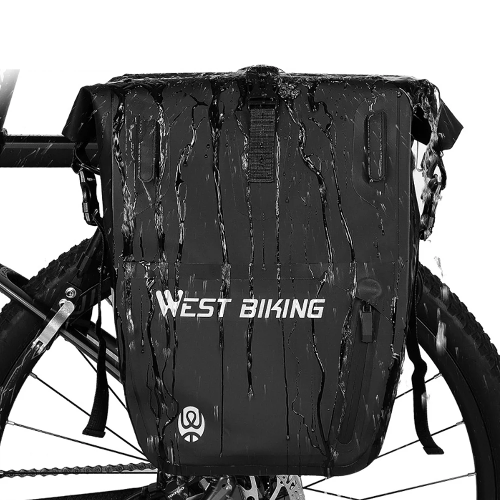 

Waterproof MTB Bicycle Carrier Tail Rack 25L Reflective Pannier Bags for WEST BIKING Outdoor Cycle Biking Entertainment