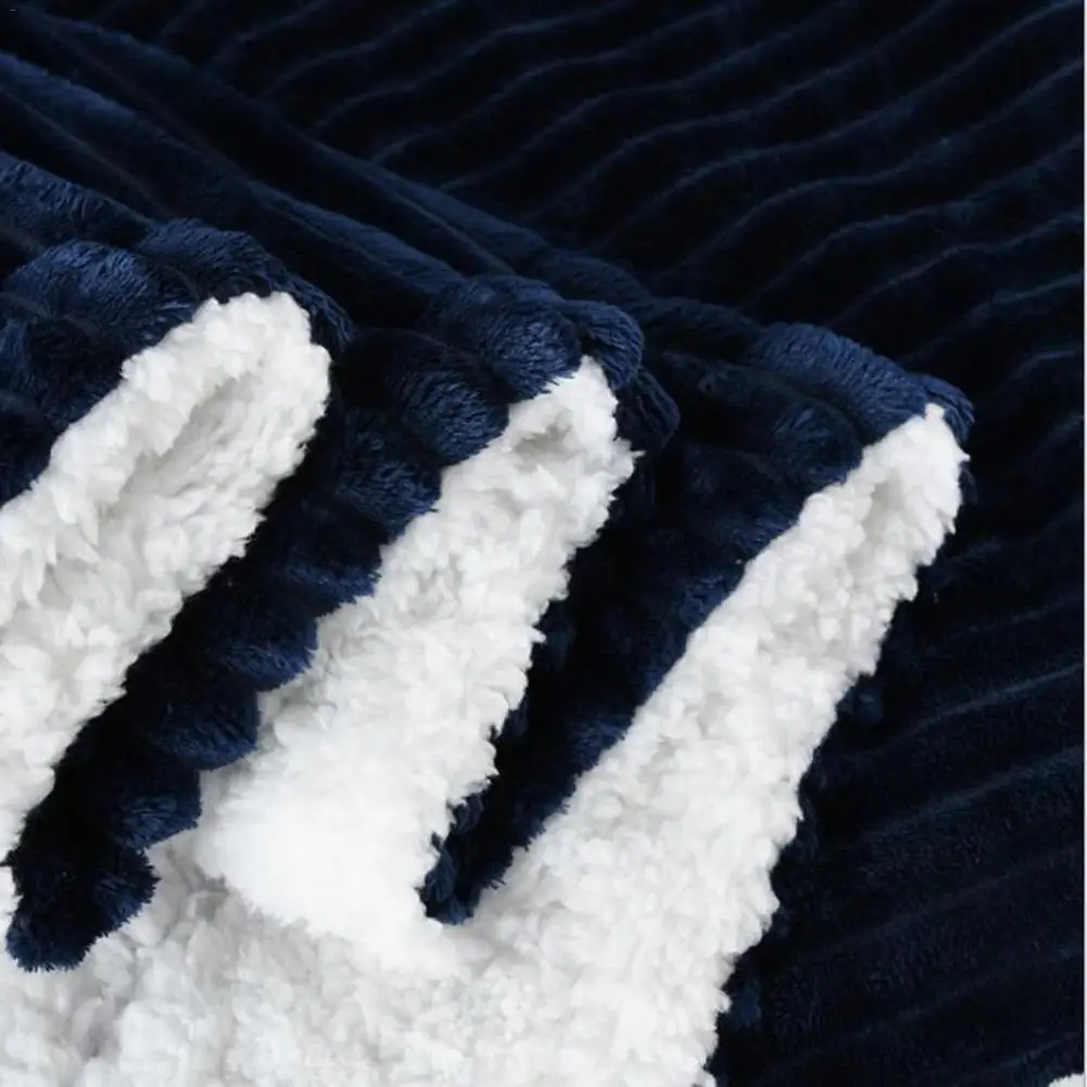 Горячая Распродажа Двухслойное одеяло с рисунком однотонное фланелевое офисный