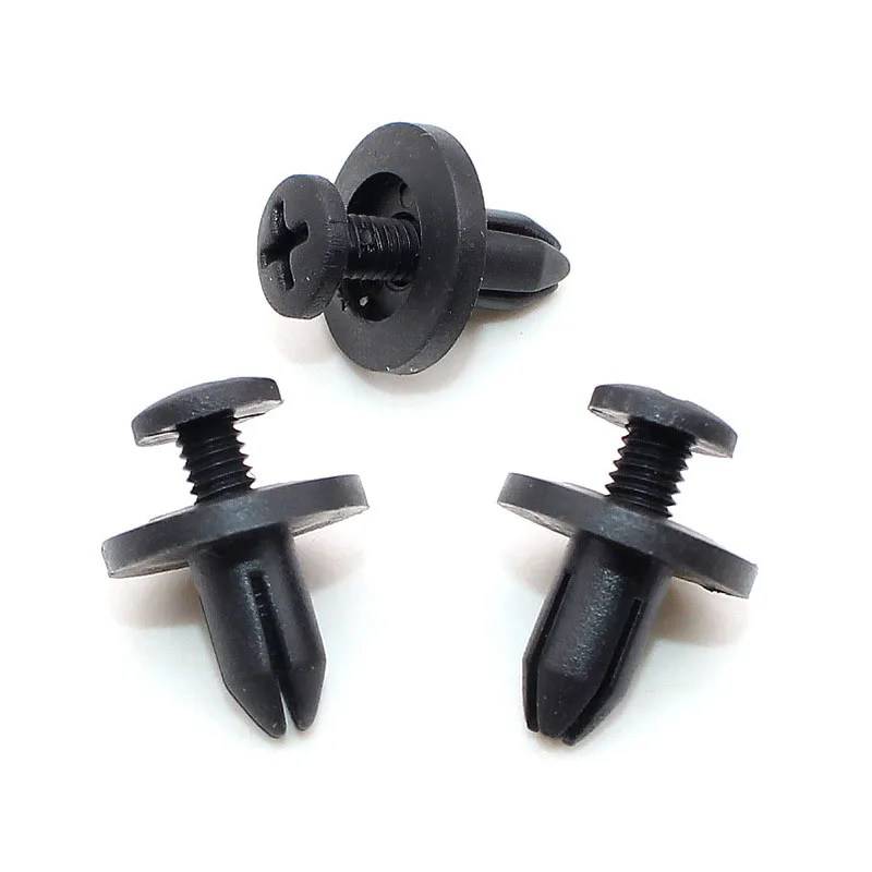 100 шт 6 мм отверстие Диаметр Пластик расширения заклепки застежка-молния зажимы