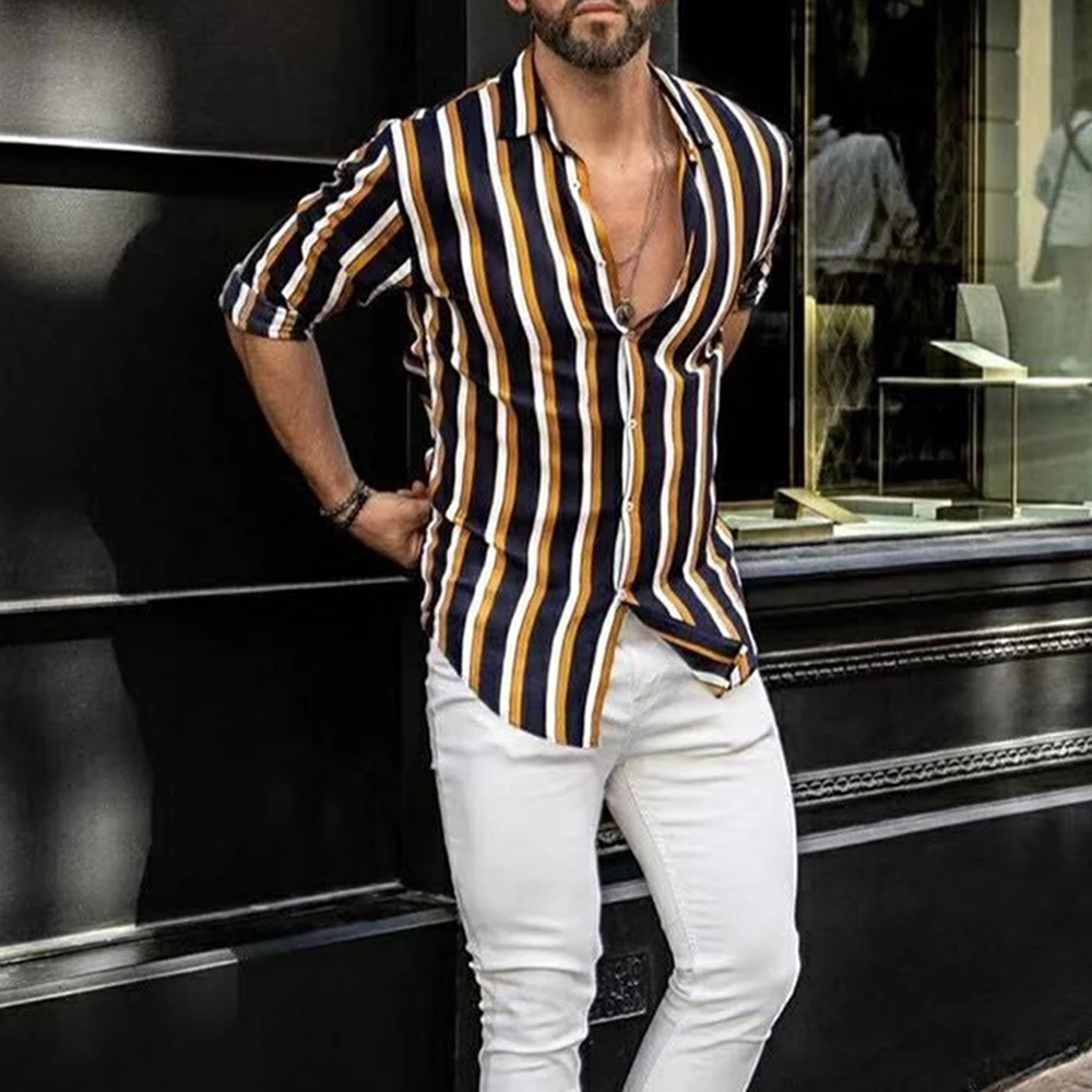 MJARTORIA повседневная мужская рубашка в полоску хлопок дизайнерская брендовая