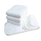 10 шт. Многоразовые детские подгузники, тканевые вставки для подгузников, 1 шт., 3 слоя, 100% хлопок, моющиеся детские подгузники, экологически чистые подгузники