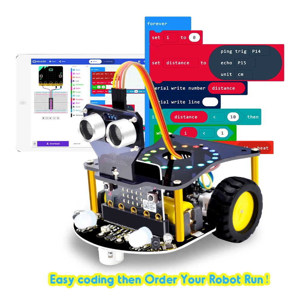 2019New! Keyestudio Mini Smart Robot Car V2.0 для Micro:bit (без Main Board)|Технологии| |