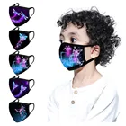 Маска детская из шелка, многоразовая, с принтом бабочек, 5 шт.