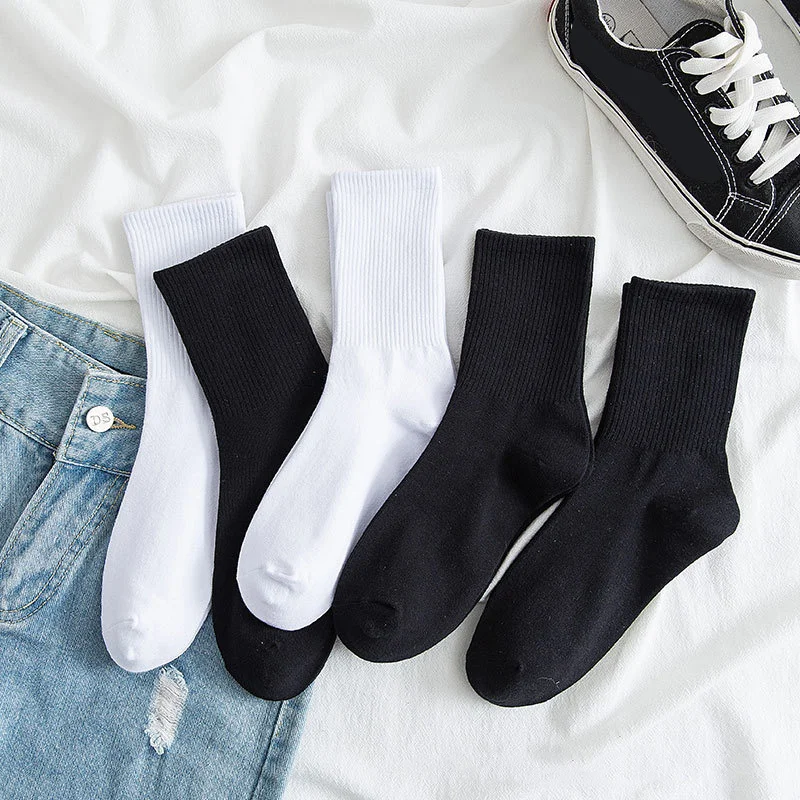 

Korean Harajuku retro Street stockings socks solid color casual neutral hip hop socks