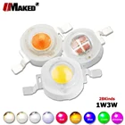 Высокая мощность 1 Вт 3 Вт светодиодный чип COB SMD лампа светильник Doide Теплый Холодный белый красный зеленый синий RGB желтый 660 440 полный спектр Янтарная бусина