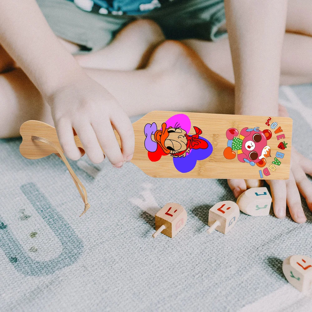 

2pcs Wooden Bamboo Graffiti Paddle Party Supplies DIY Paddles for Children