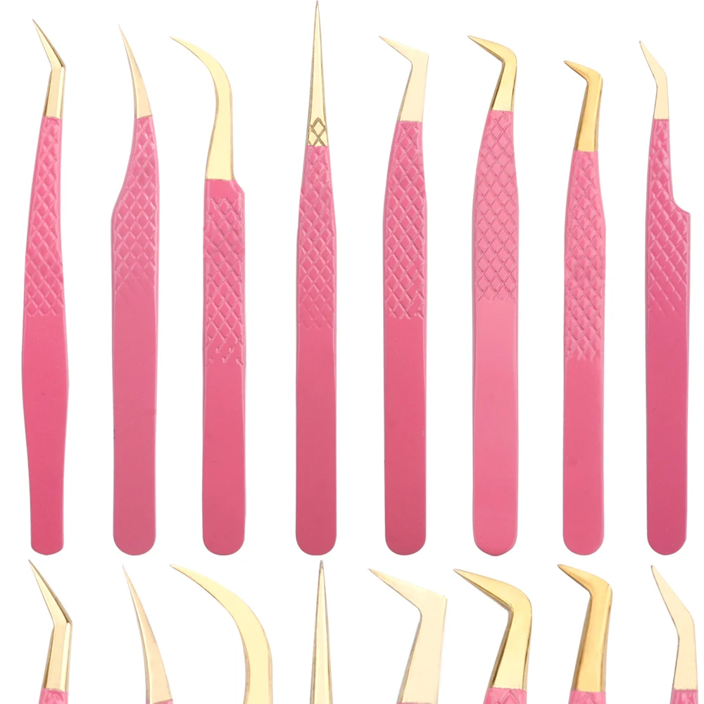 

Eyelash Tweezers Anti-static Non-magnetic Stainless Steel Professional Pincet 3D False Eyelash Clip Tweezer Closure Makeup Tool