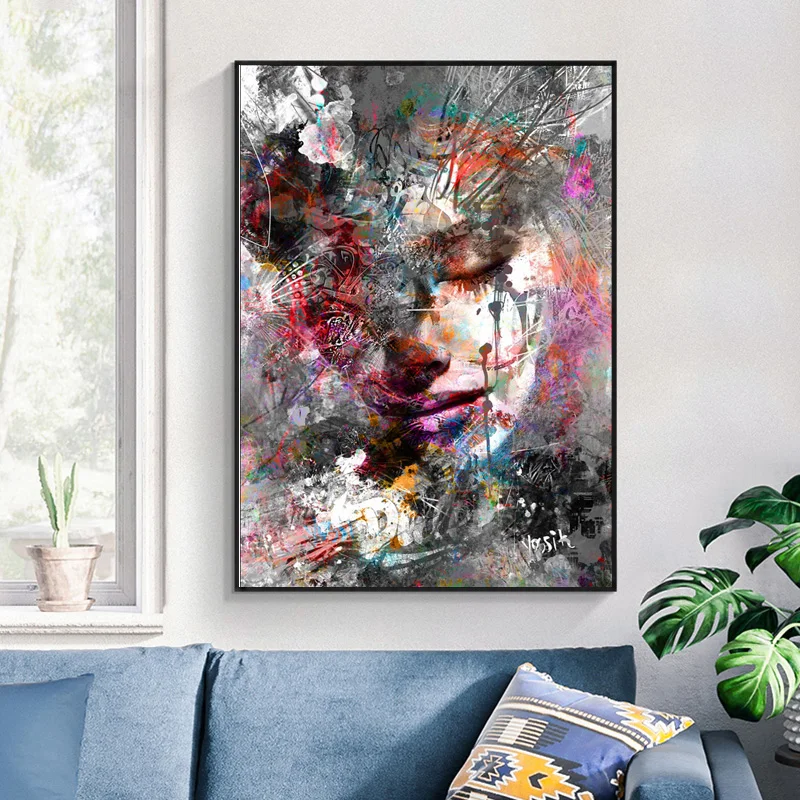 Абстрактная живопись девушка стены Картины Печать на холсте искусство принты