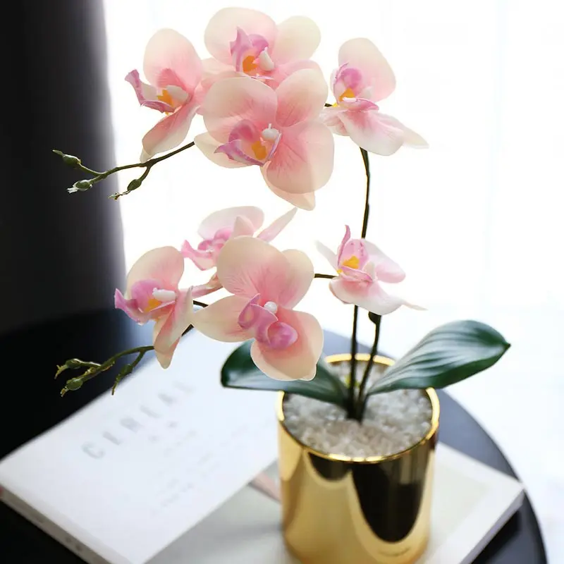 Имитация фаленопсиса украшение для дома в горшке магазин кофейня украшения