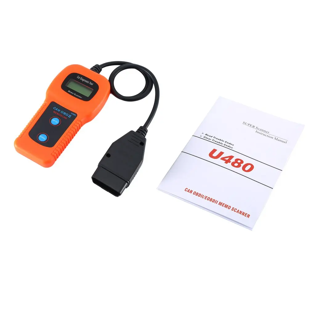 Инструмент для считывания U480 OBD2 OBDII EOBD контрольный двигатель CAN BUS автоматический