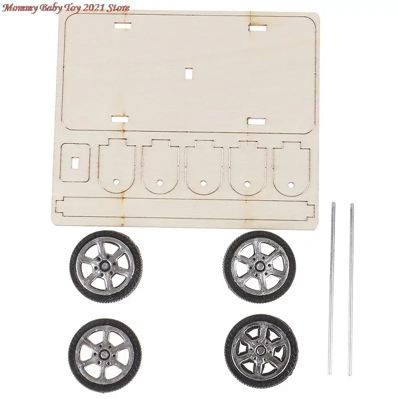 

1 Set Brand New Stem Toy DIY Wind Trolley Assembly Toy Educational Science Experiment Kit Home Living Room Decoration Accessory
