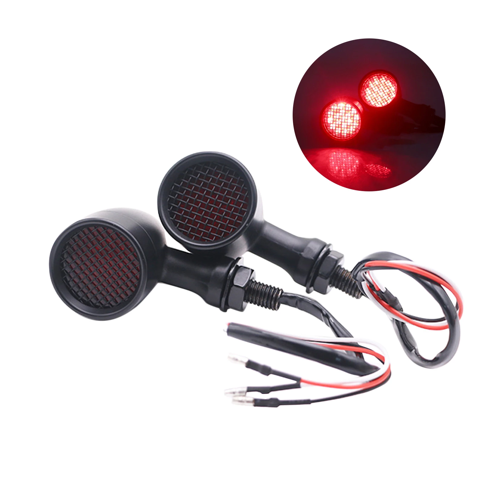 

1pair Blinker 12V Riding Aluminum Alloy Replacement Part LED Turn Signal Light Durable Motorcycle Accessories Easy Install