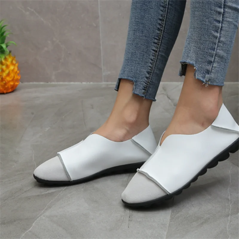 

2021 Flat Shoes Women Fashion Slip-On Rubber Outsole All-match Comfortable Casual Shoes Light Women's Shoes Tenis Feminino