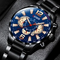 reloj hombre fashion mens stainless steel watches men business casual leather quartz watch man luminous clock relogio masculino