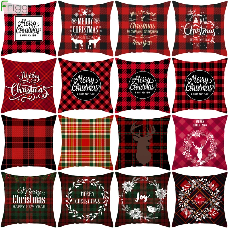 Christmas Cushion Covers Merry Christmas Decorations for Home Noel Christmas Gifts Navidad Xmas Cristmas DecorNew Year