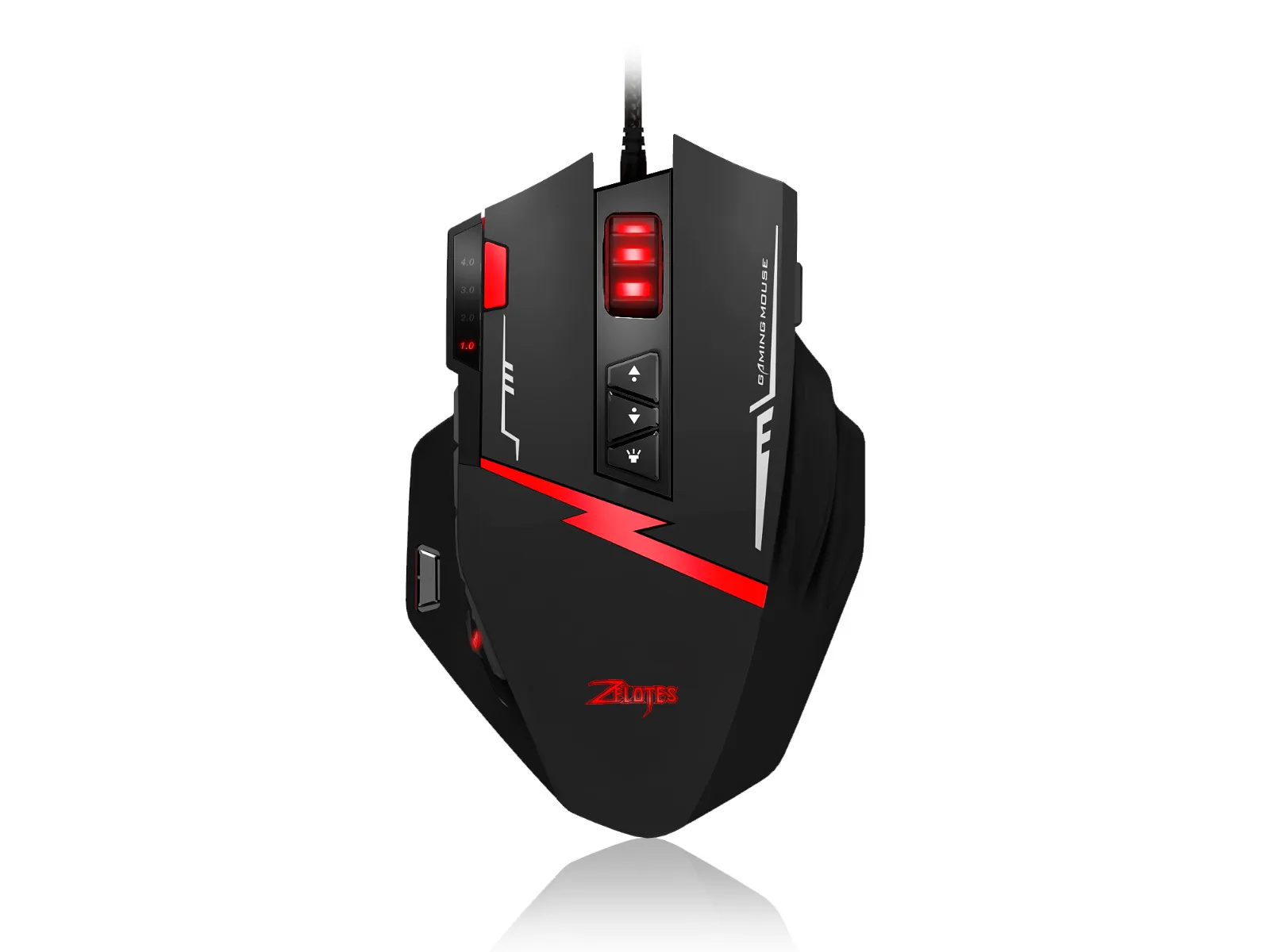 Игровая мышь Zelotes C15 7000 DPI 13 программируемых кнопок настройка веса 5 эргономичная