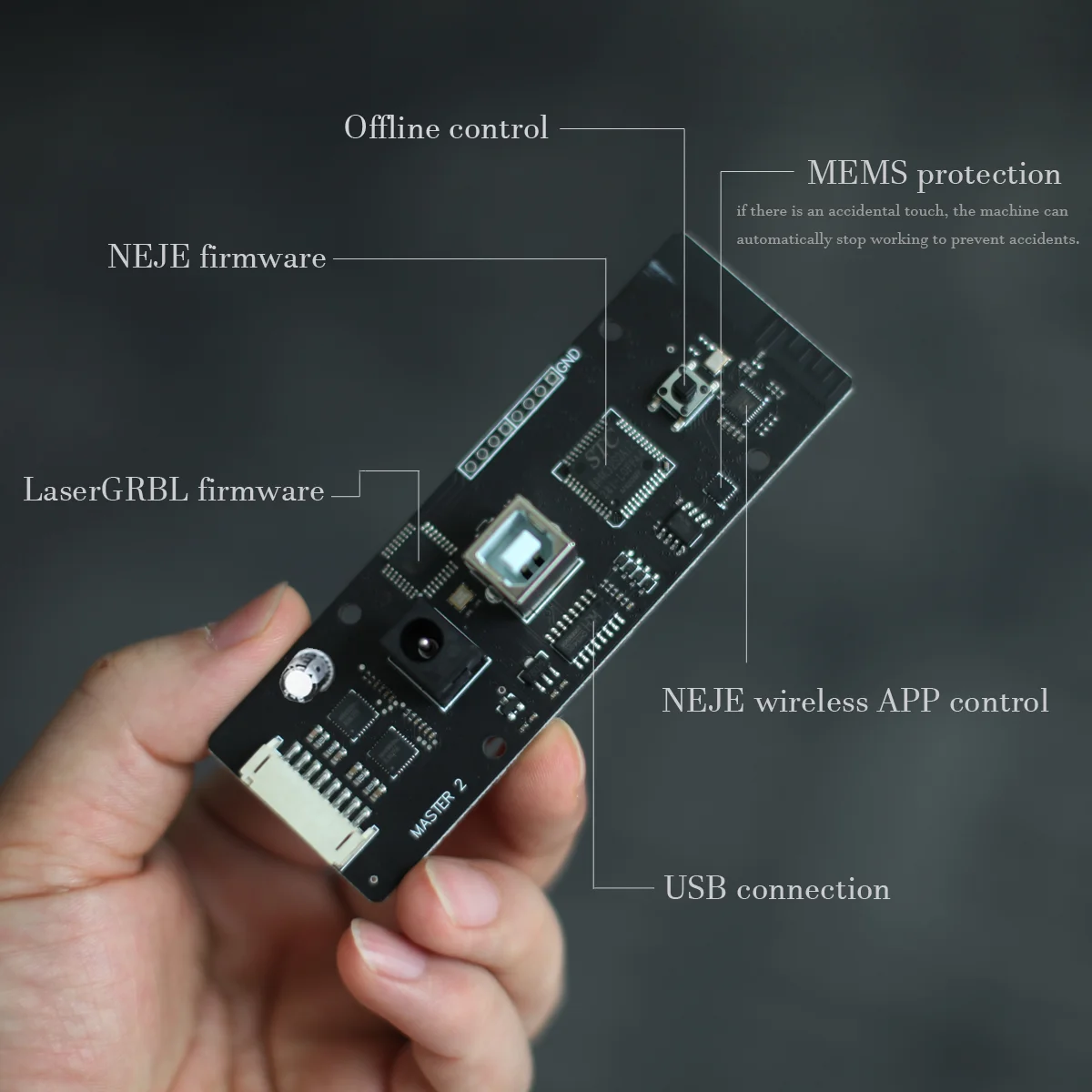 NEJE Master 2S 30W настольный лазерный гравер и резак Лазерная гравировальная режущая