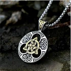 Винтажная Подвеска из нержавеющей стали Викинг один кельтский узел ожерелье для мужчин Викинг Панк ювелирные изделия одинарная подвеска и ожерелье подарок оптом