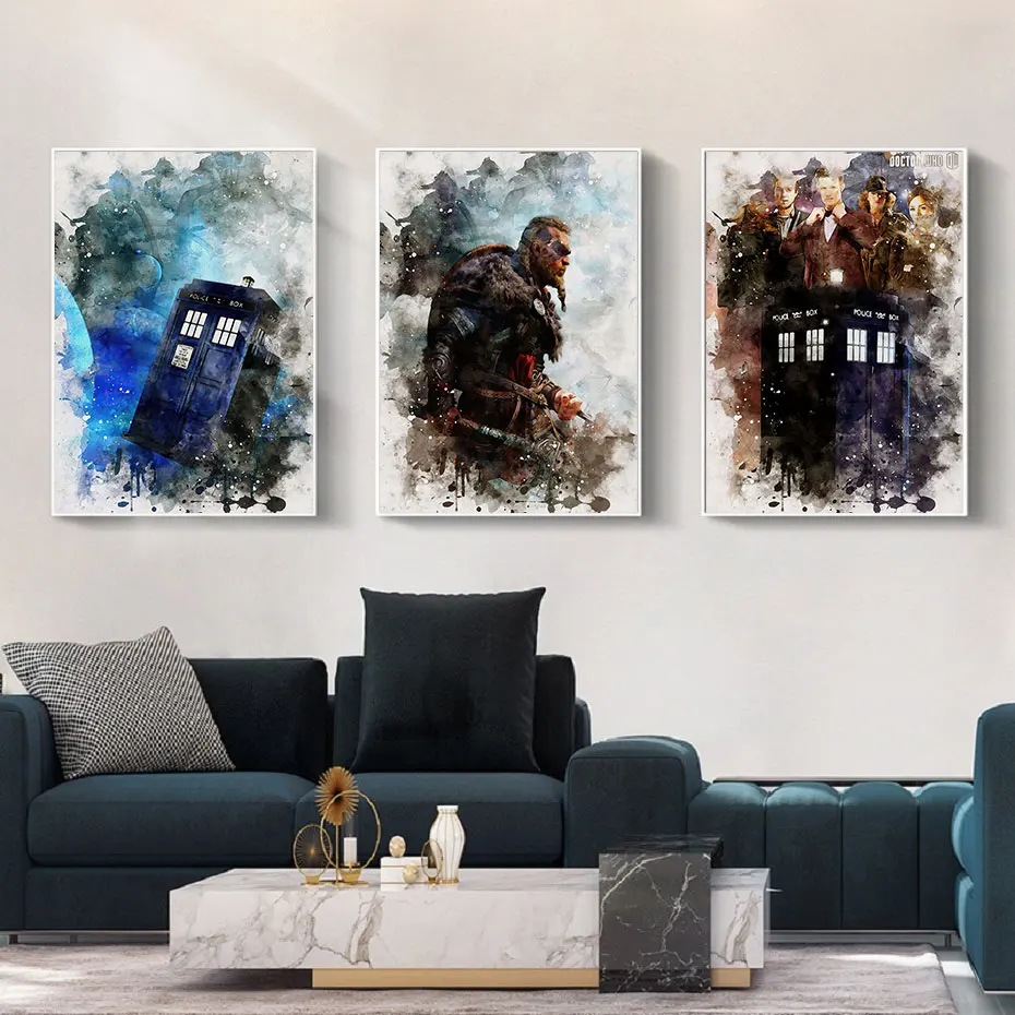 Британская научная фантастика фильм Доктор Кто картины холст живопись