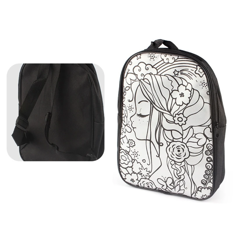 

Graffiti Painting Tote Bag Antistress Puzzles Eco-friendly Educational Toy Children DIY Art Crafts Materials with Painting GXMB