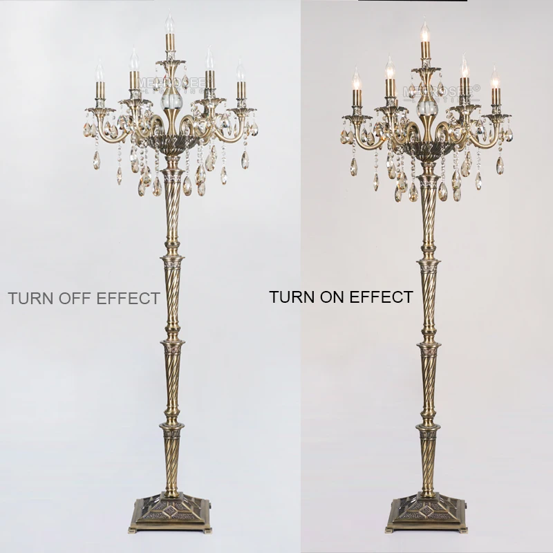 Современный хрустальный напольный светильник напольная подставка канделябр