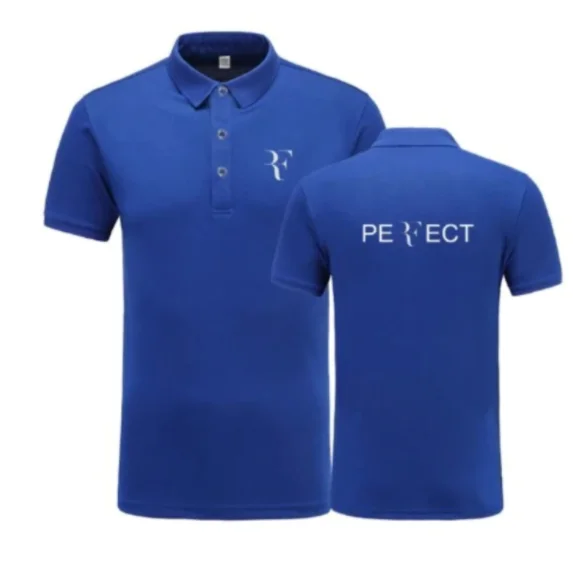 

2021 New Polo Shirt RF roger federer logo Cotton Polo shirt Short Sleeve High Quantity polo shirts