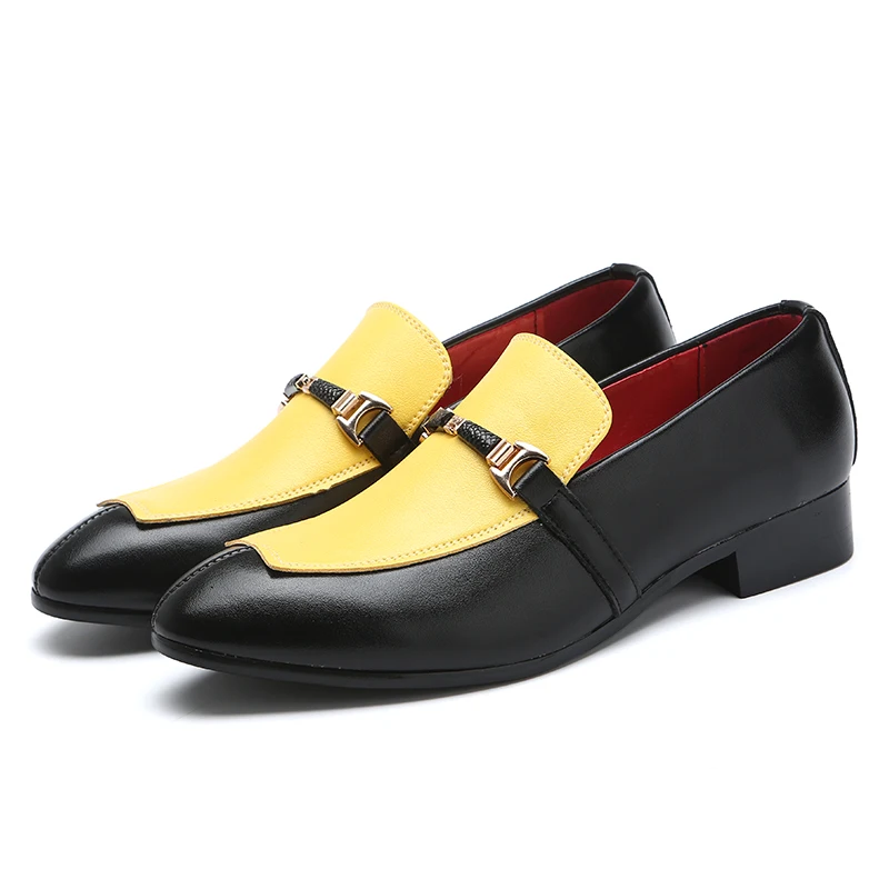 Мужские классические свадебные туфли красные черные из мягкой кожи в стиле ретро