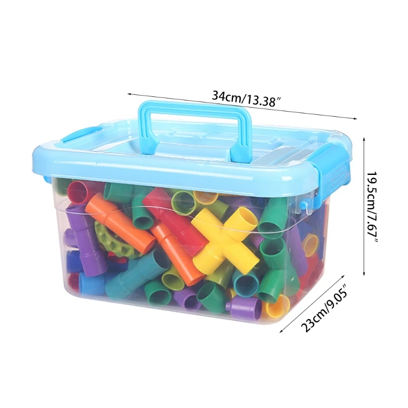 

288 Pcs/Box Tubular Pipes Building Block Spouts Joints Educational Learning Toys