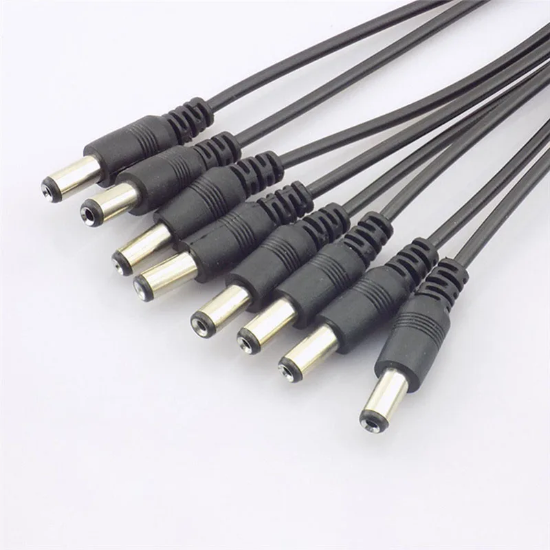 DC Power 1 Female to 2 3 4 5 6 8 Male Way Splitter Adapter Connector Plug Cable 5.5mm*2.1mm 12V For CCTV Camera LED Strip Light |