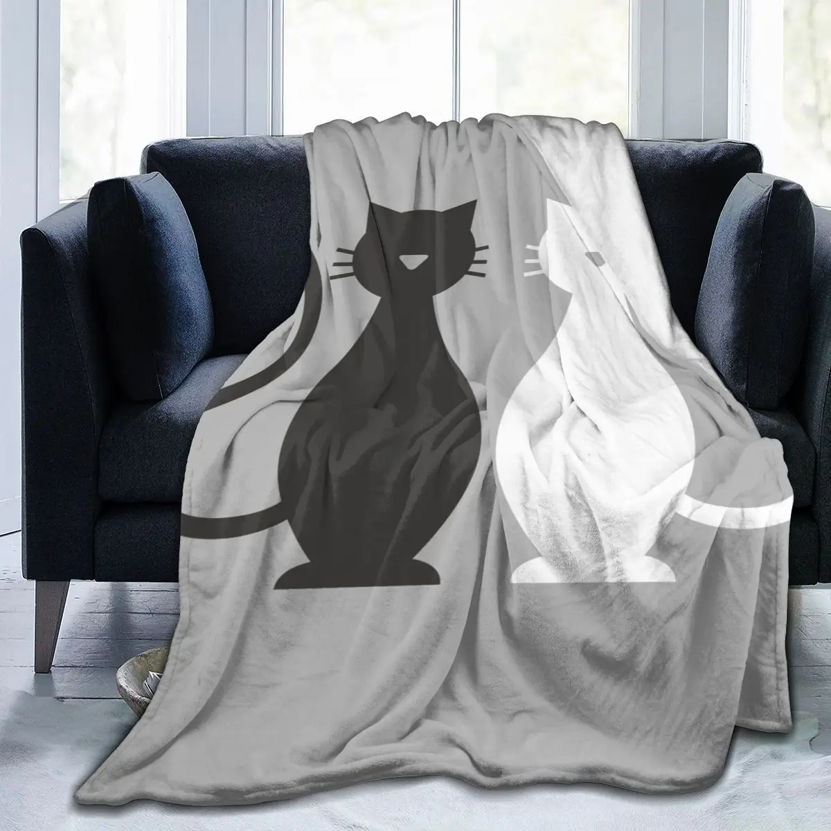 

Flannel Blanket Funny Cats Soft Thin Fleece Blanket Bedspread Cover for Bed Sofa Home Decor Dropship