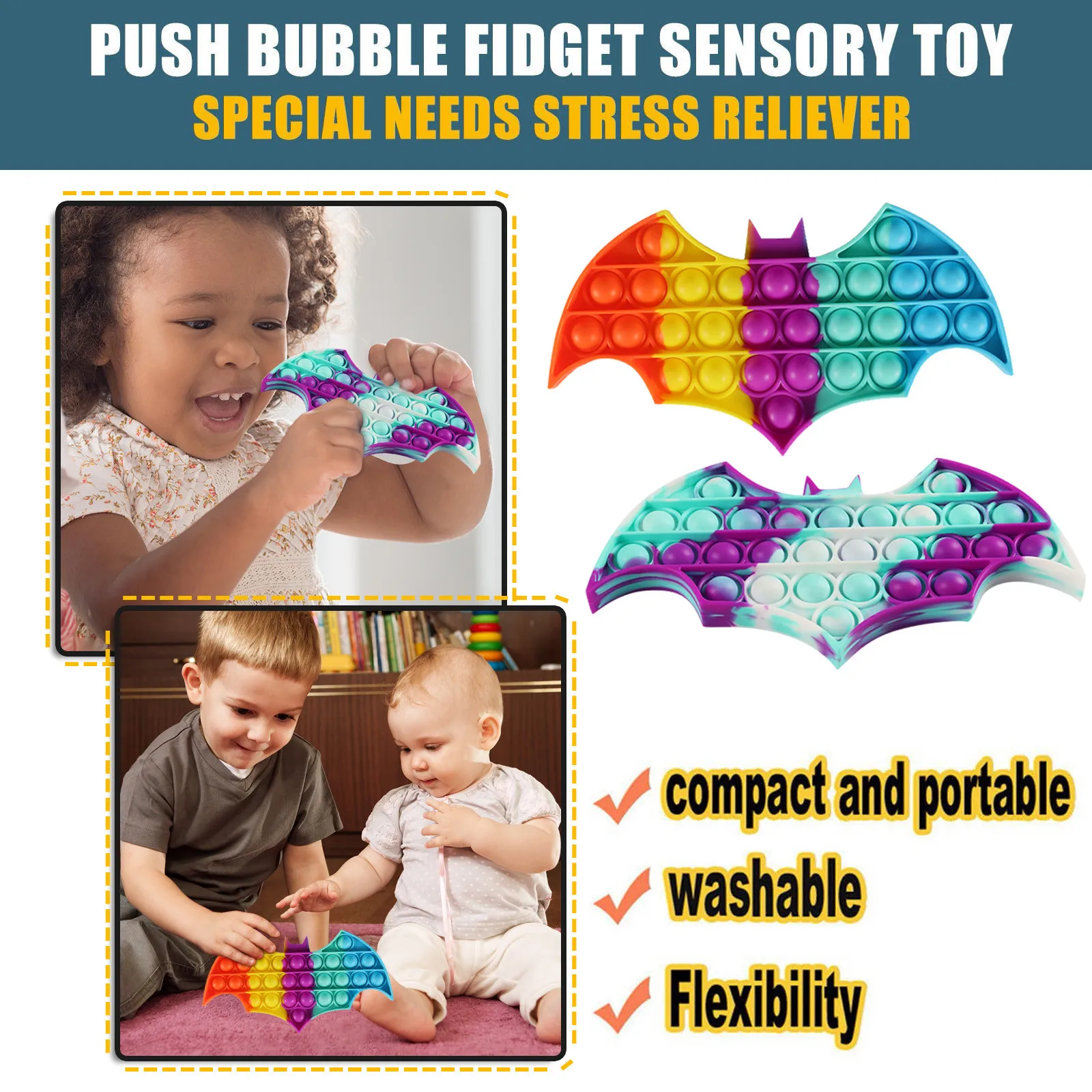

Fidget Toys Stress Reliever Sensory Silicone Stress Reliever Toys With Dimple Simpl Dimmer Antistress Fidget Toys Free Shipping